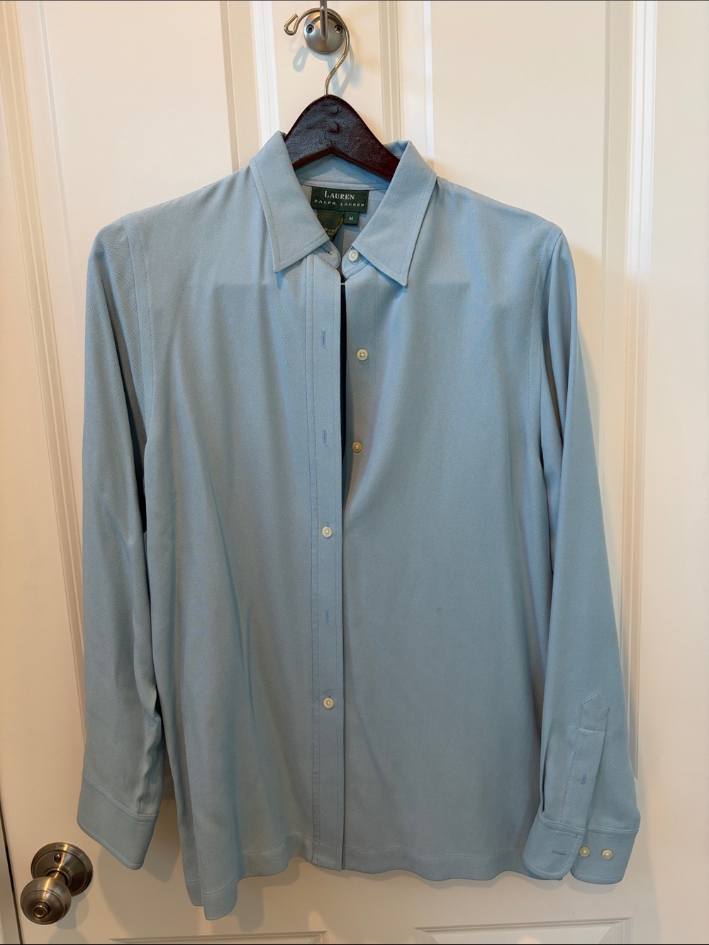 Ralph Lauren Light Blue women’s Silk Shirt/ over shirt